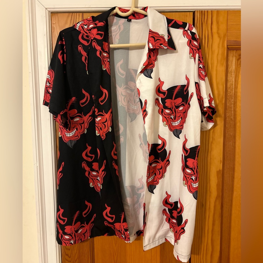 SHEIN Men’s Graphic Button Down Shirt